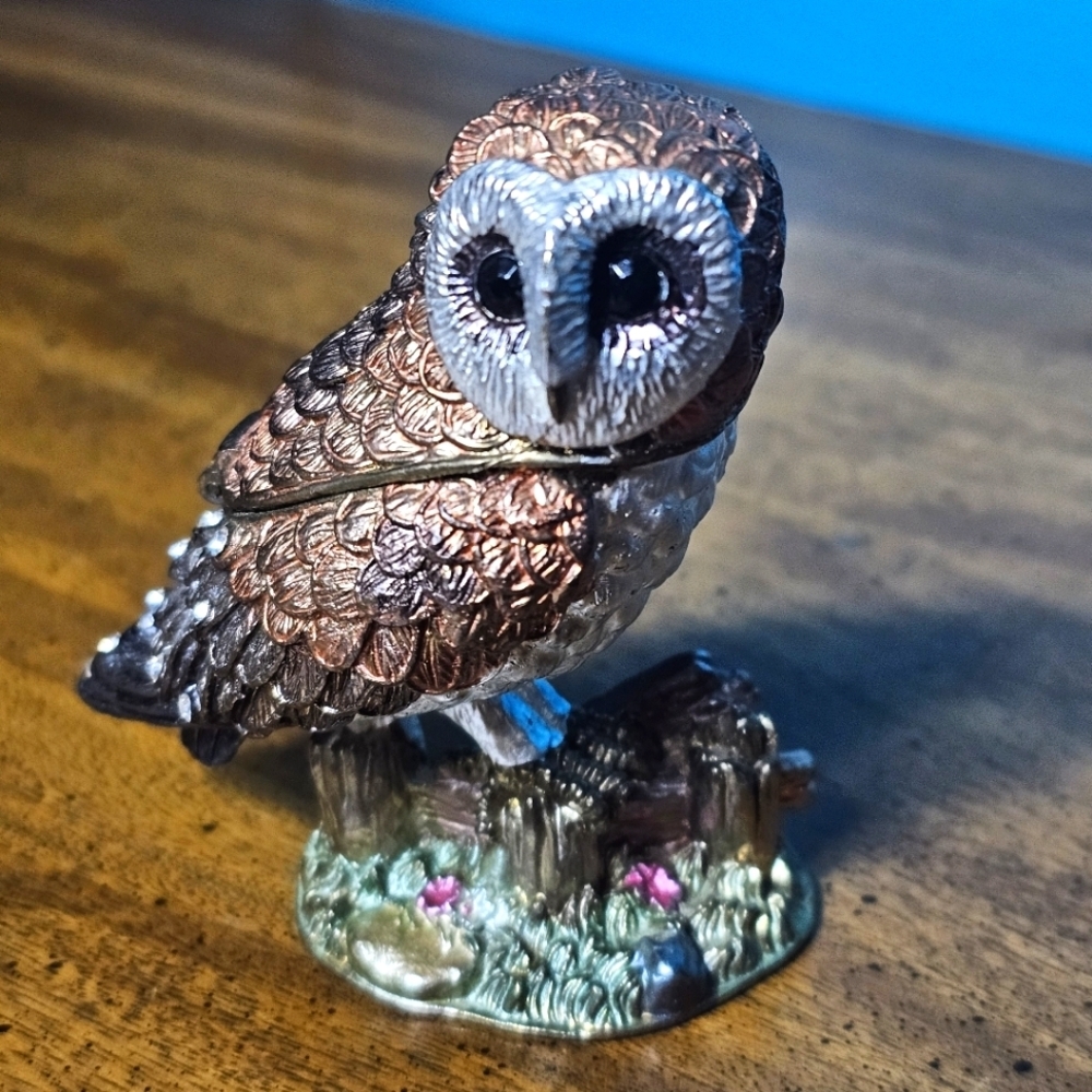 Enamel Owl Trinket | Jewelry Box Collectible